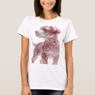 Klassisches Silber GLASIGER HUND Grafikdesign T-Shirt