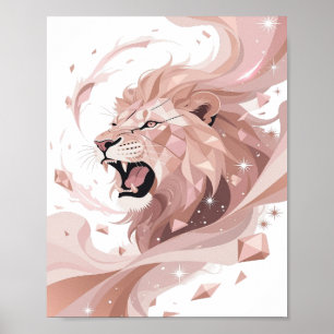 Klassisches Silber LION KING Fettes Design Poster