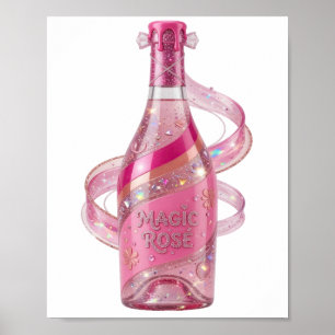 Klassisches Silber MAGIC ROS Design Poster