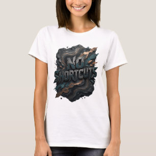 Klassisches Silber NO SHORTCUTS T-Shirt