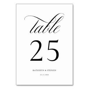 Klassisches Skript Elegant Wedding Tischnummer 25