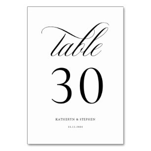 Klassisches Skript Elegant Wedding Tischnummer 30