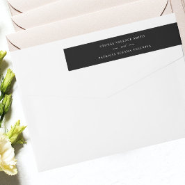 Klassisches Skript Elegant White Black Wedding