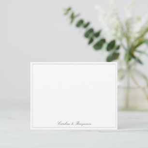 Klassisches Skript Elegante Hochzeit Benutzerdefin Dankeskarte