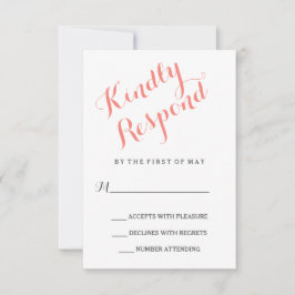 Klassisches Skript | Elegante Wedding RSVP Card Karte