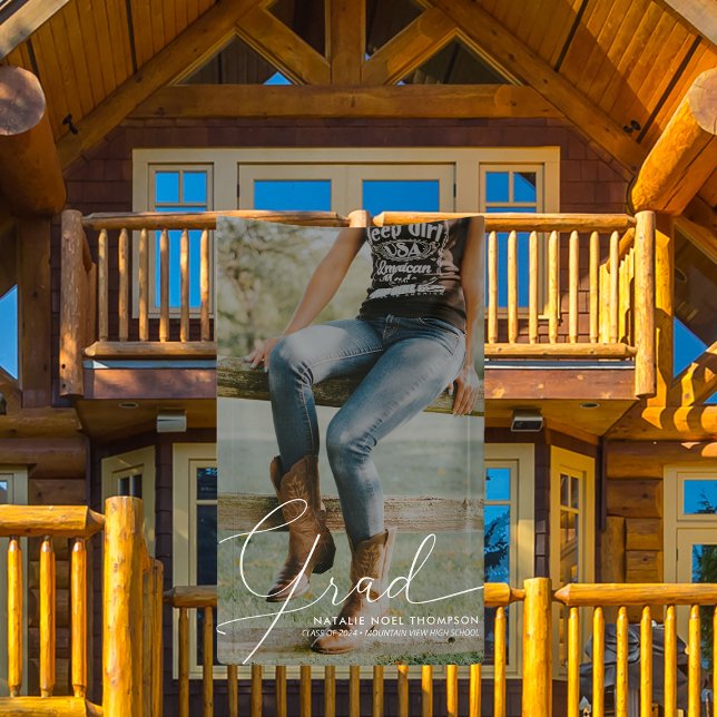 Klassisches Skript-Foto Moderne Coole Graduierungs Banner (Von Creator hochgeladen)