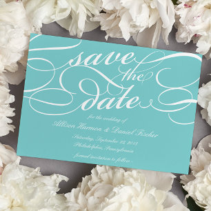 Klassisches Skript Save the Date Robin's Egg