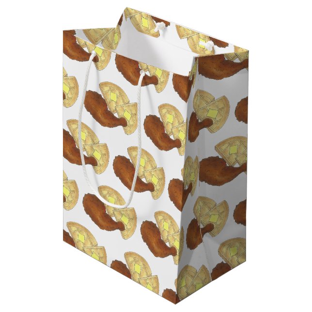 Klassisches Soul Frittiertes Hühnchen und WaffelDi Mittlere Geschenktüte (Vorderseite Schrägansicht)