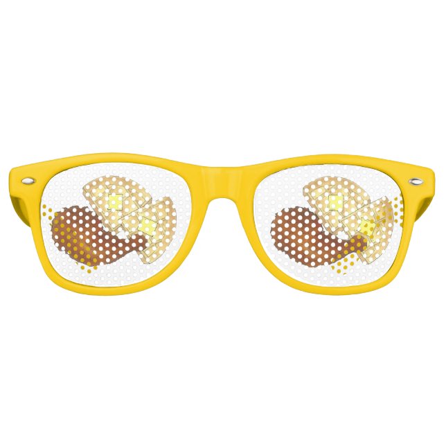 Klassisches Soul Frittiertes Hühnchen und WaffelDi Partybrille (Vorderseite)