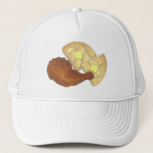 Klassisches Soul Frittiertes Hühnchen und WaffelDi Truckerkappe