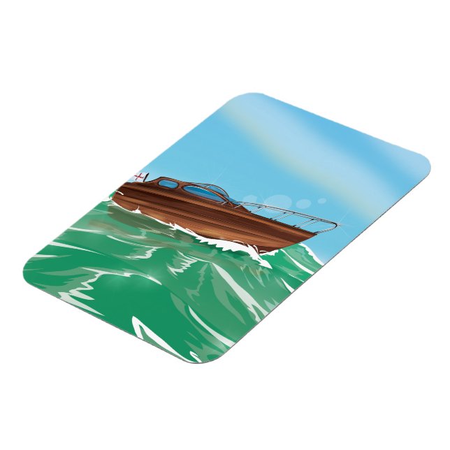 Klassisches Speedboat Magnet (Linke Seite)