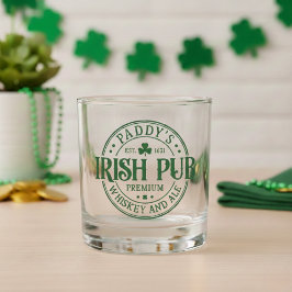Klassisches St Patrick's Day Paddy's Irish Pub Whiskyglas
