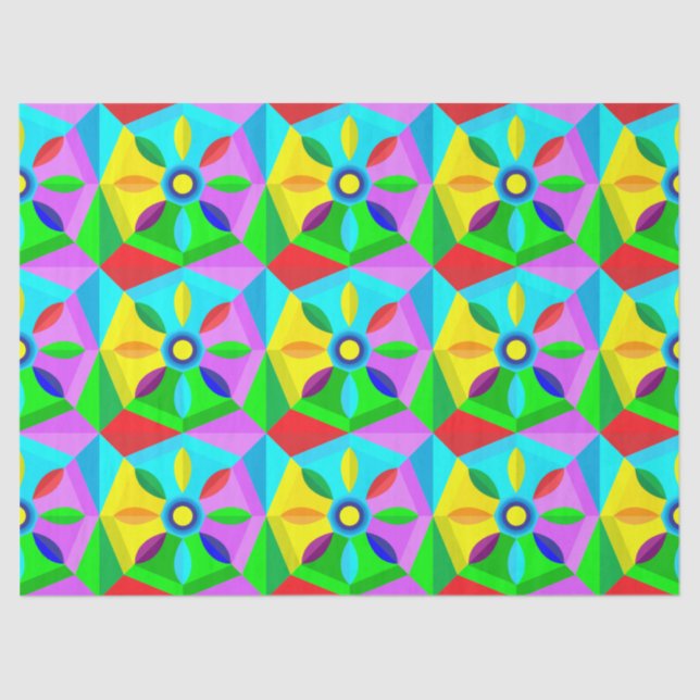 klassisches Sterngewebe-Blume Seidenpapier (Vorderseite)