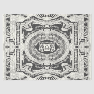Klassisches stilvolles Elegantes Schwarzes Barock Seidenpapier
