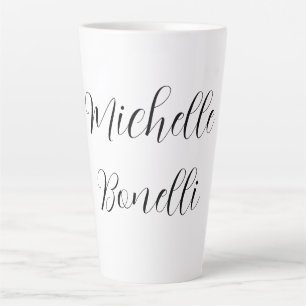 Klassisches stylisches Skript Fügen Sie Ihren Name Milchtasse