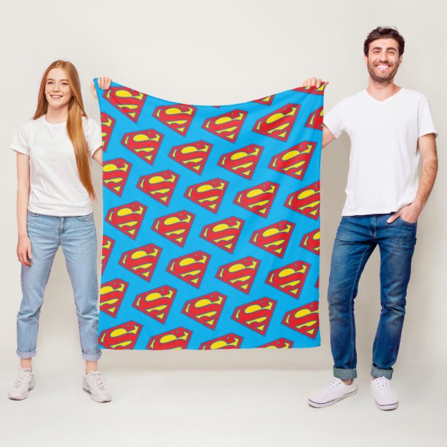 Klassisches Supergirl-Logo mit blauer Kontur Fleecedecke (Beispiel)
