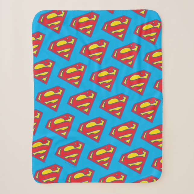 Klassisches Supergirl-Logo mit blauer Kontur Sherpadecke (Vorderseite)