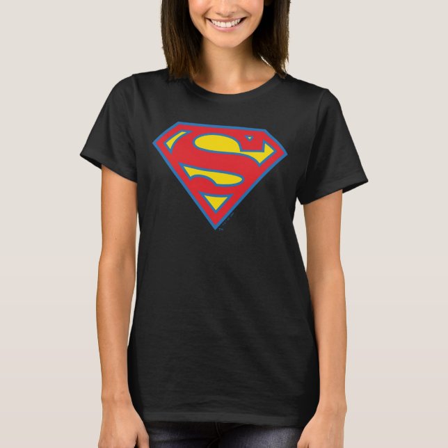 Klassisches Supergirl-Logo mit blauer Kontur T-Shirt (Vorderseite)
