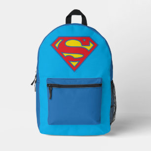 Klassisches Supergirl-Logo mit blauer Umrandung Bedruckter Rucksack