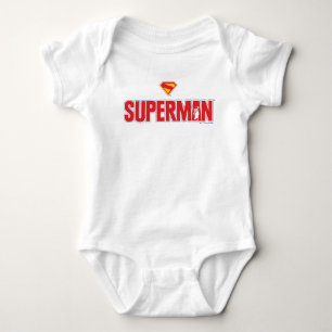 Klassisches Superman Bold-Logo Baby Strampler