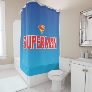 Klassisches Superman Bold-Logo Duschvorhang