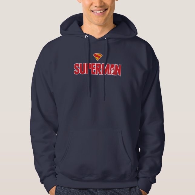 Klassisches Superman Bold-Logo Hoodie (Vorderseite)