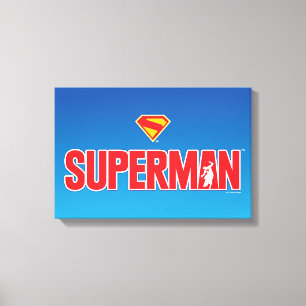 Klassisches Superman Bold-Logo Leinwanddruck