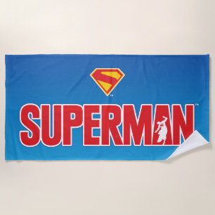 Klassisches Superman Bold-Logo Strandtuch