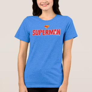 Klassisches Superman Bold-Logo Tri-Blend Shirt