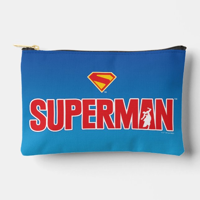 Klassisches Superman Bold-Logo Zubehörtasche (Vorderseite)