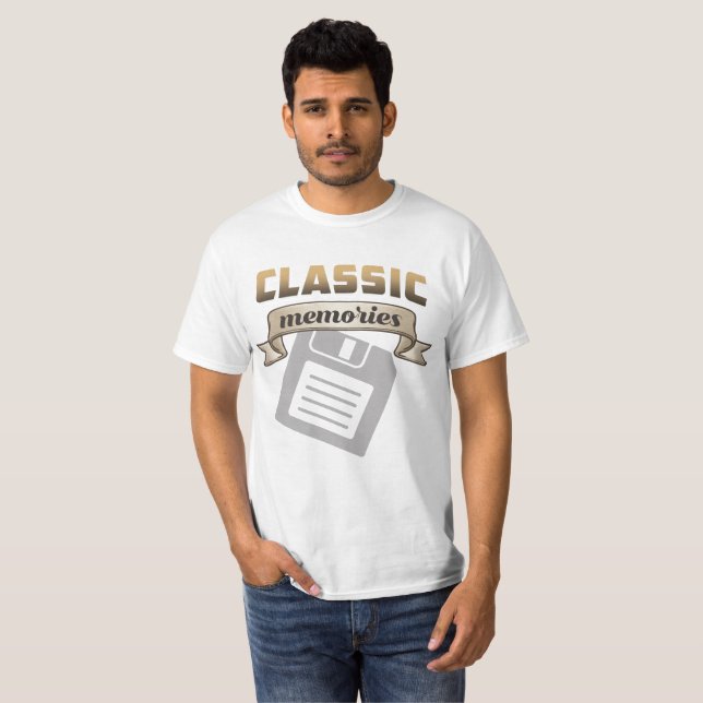 Klassisches T-Shirt der Diskette (Vorne ganz)