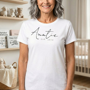 Klassisches Tante-EST-Jahr-Familien-Schriftdesign T-Shirt