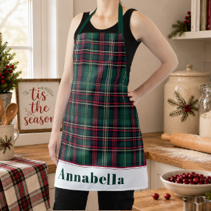Klassisches Tartan-Karo-Weihnachtsfest Schürze