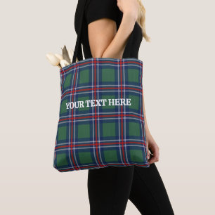 Klassisches Tartan-Karomuster personalisiert Tasche