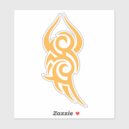 Klassisches Tattoo-inspiriertes Line-Art-Design Aufkleber