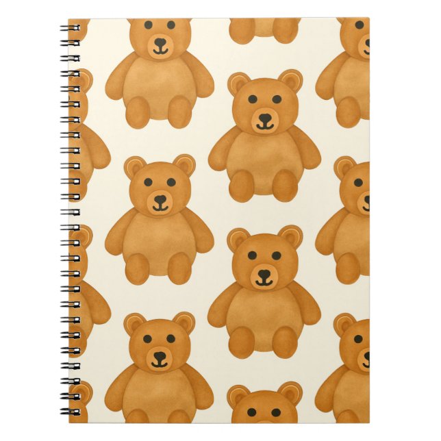 Klassisches Teddybärmuster Notizblock (Vorderseite)