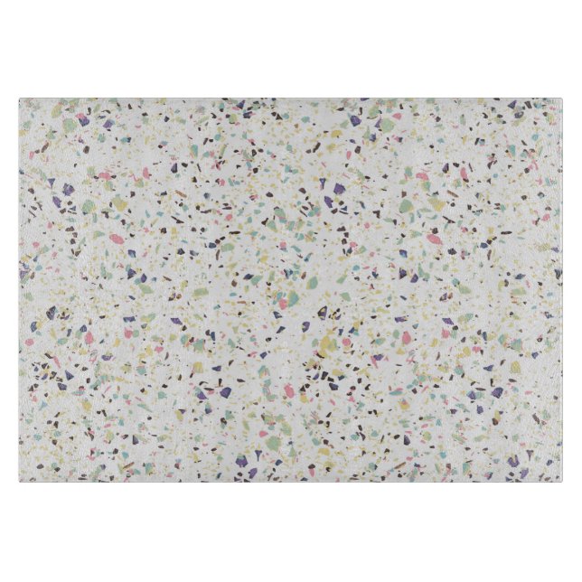 Klassisches Terrazzo-Design aus Vintagem Marmor Schneidebrett (Vorderseite)