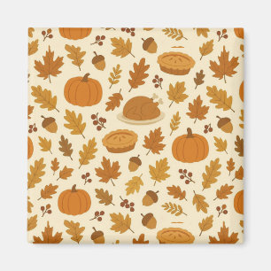 Klassisches Thanksgiving-Muster Magnet