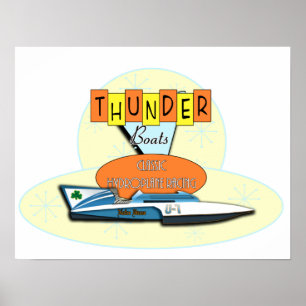 Klassisches Thunderboats Plakat