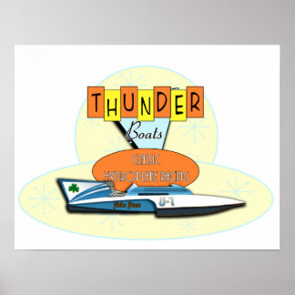 Klassisches Thunderboats-Poster Poster