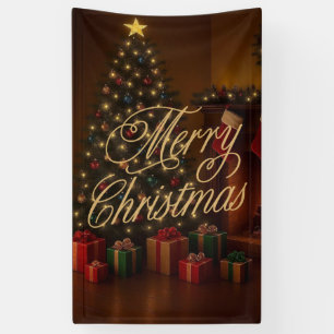 Klassisches, traditionelles Frohe Weihnachten Banner