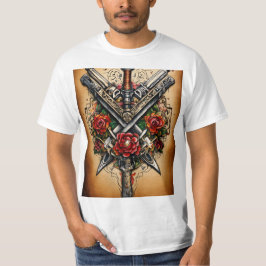 Klassisches, traditionelles, tattoo-Inspiriertes T T-Shirt