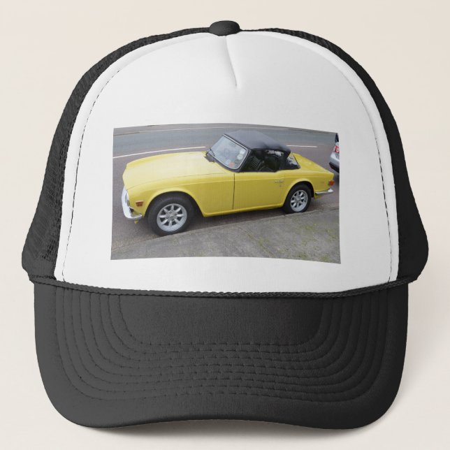 Klassisches Triumph TR6 Sportscar Truckerkappe (Vorderseite)