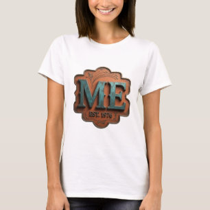 Klassisches Türkis ME EST 1976 Künstlerisches Moti T-Shirt