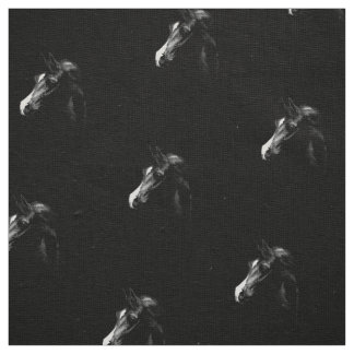 Klassisches u. nobles schwarzes arabisches Pferd Stoff