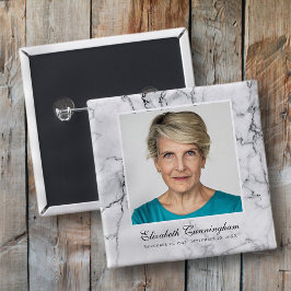 Klassisches und einfaches Foto-Marble-Memorial Button