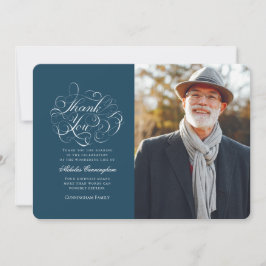 Klassisches und einfaches Foto-Memorial Dankeskarte