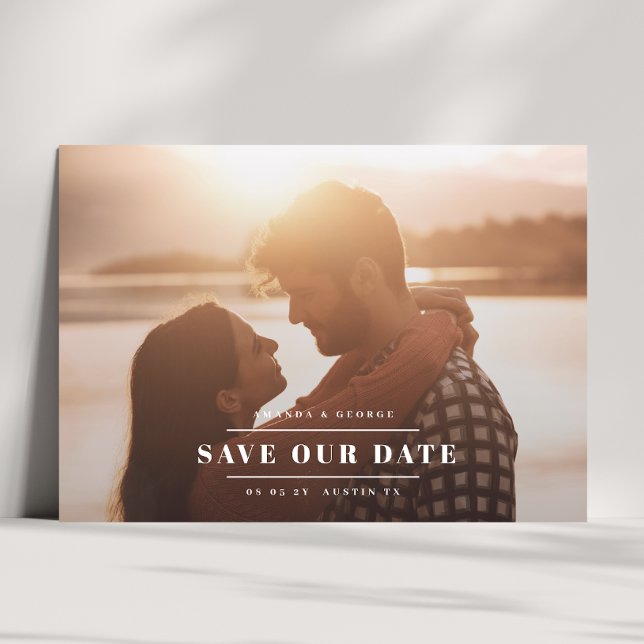 Klassisches und elegantes Foto Hochzeit Save The Date (Von Creator hochgeladen)