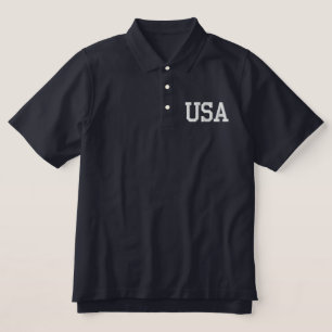 Klassisches USA besticktes Poloshirt