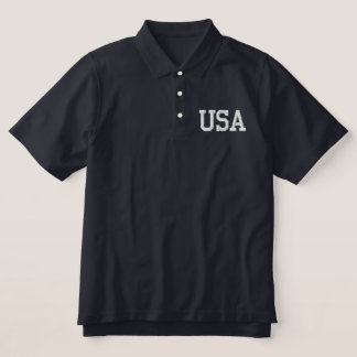 Klassisches USA besticktes Poloshirt
